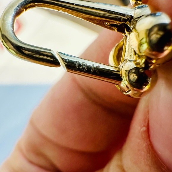 18k real gold chunky hardware bracelet. Size 8” weight is 17.65 grams SOLD - Picture 4 of 4